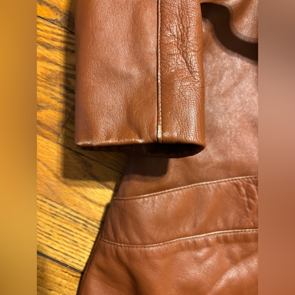 Talk of the Walk Vintage Brown Leather Jacket - Picture 8 of 14